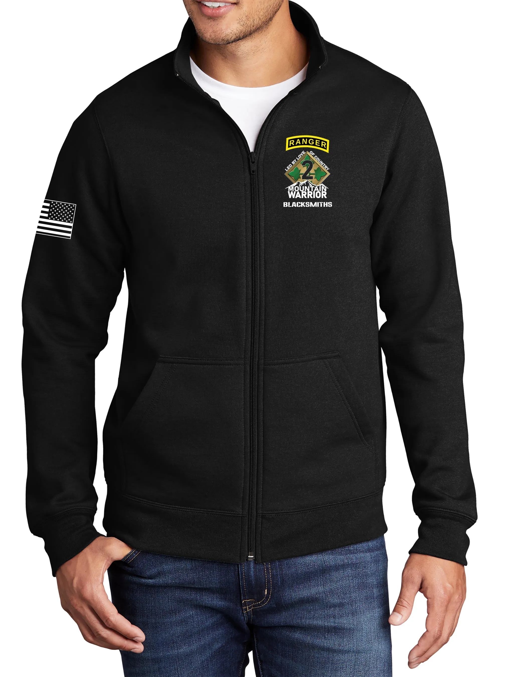 A CO Cadet Collar Full Zip Sweatshirt. This sweatshirt is NOT approved for PT.