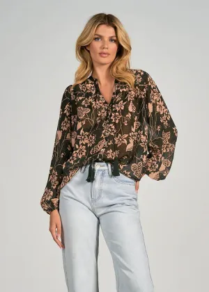 Allira V Neck Blouse-***FINAL SALE***