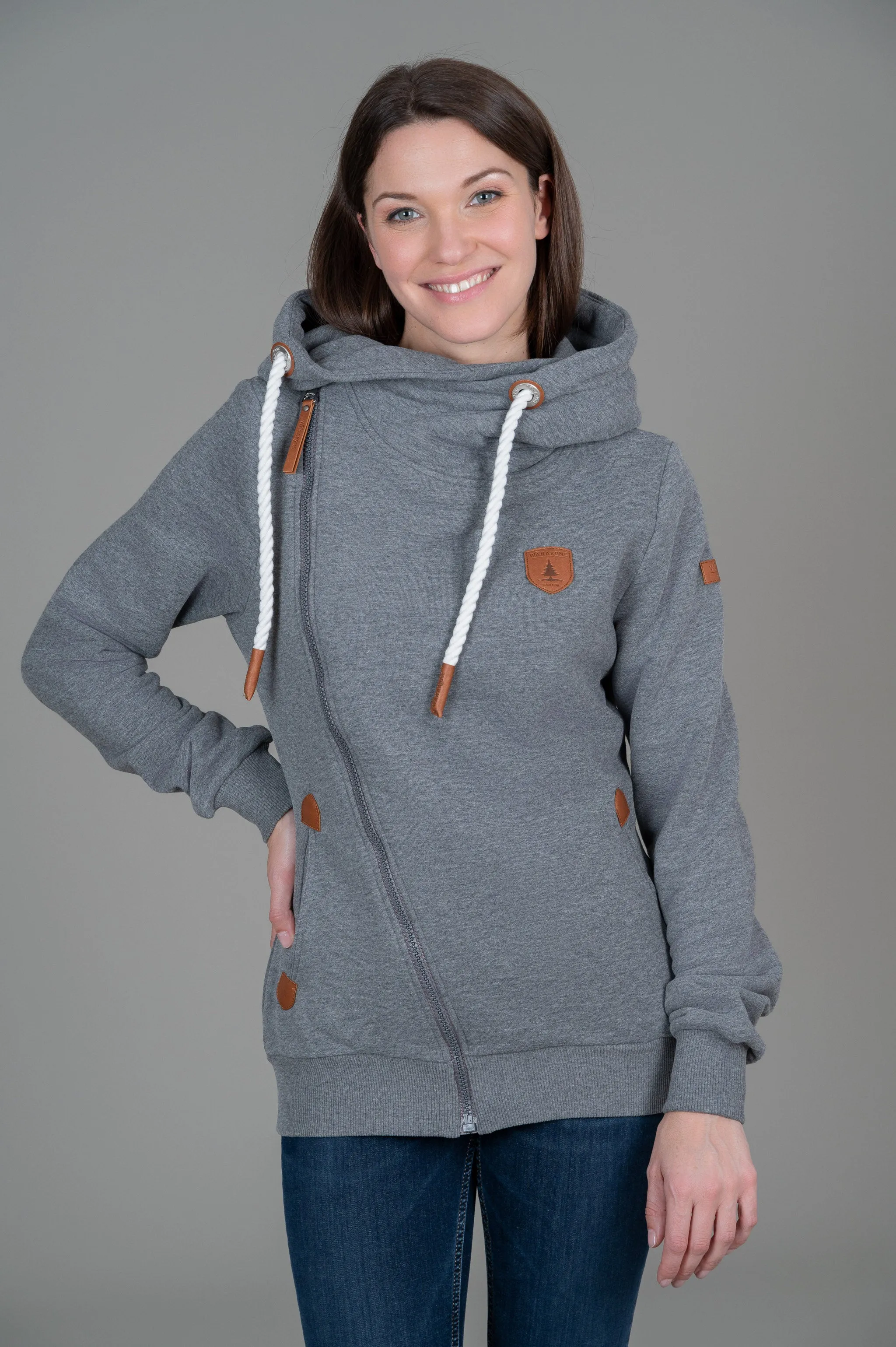 Athena Dark Heather Grey Hoodie