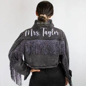 (Black Fringe) Custom Wedding Jacket