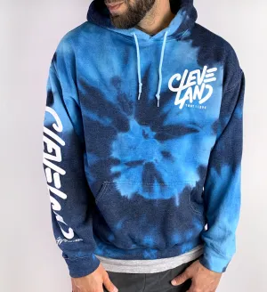 Cleveland Blue Tie Dye Hooded Sweatshirt