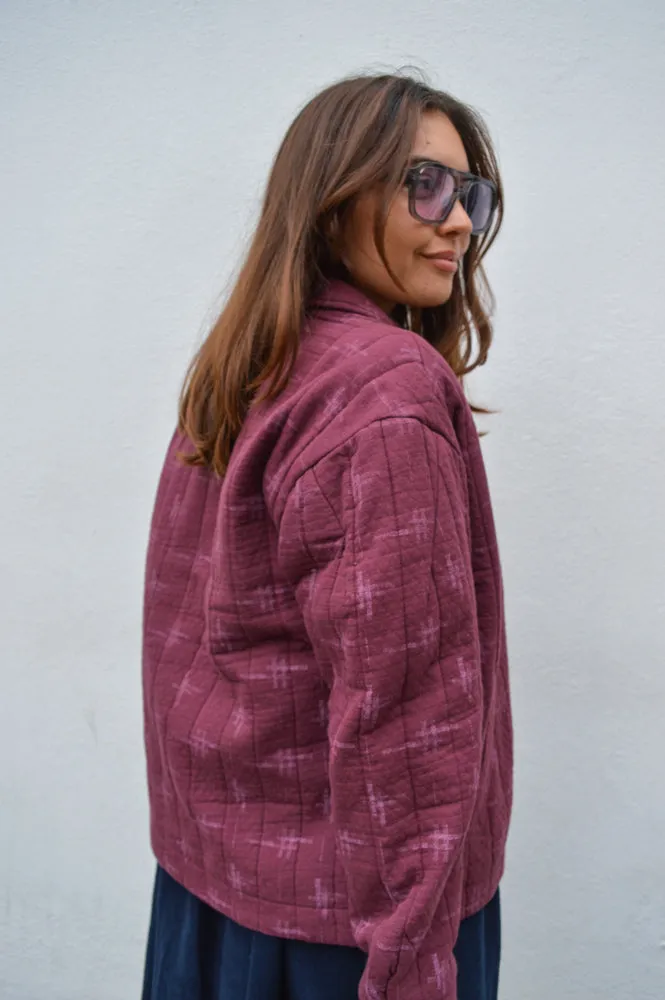 Indi & Cold Jacquard Kimono Granate Jacket