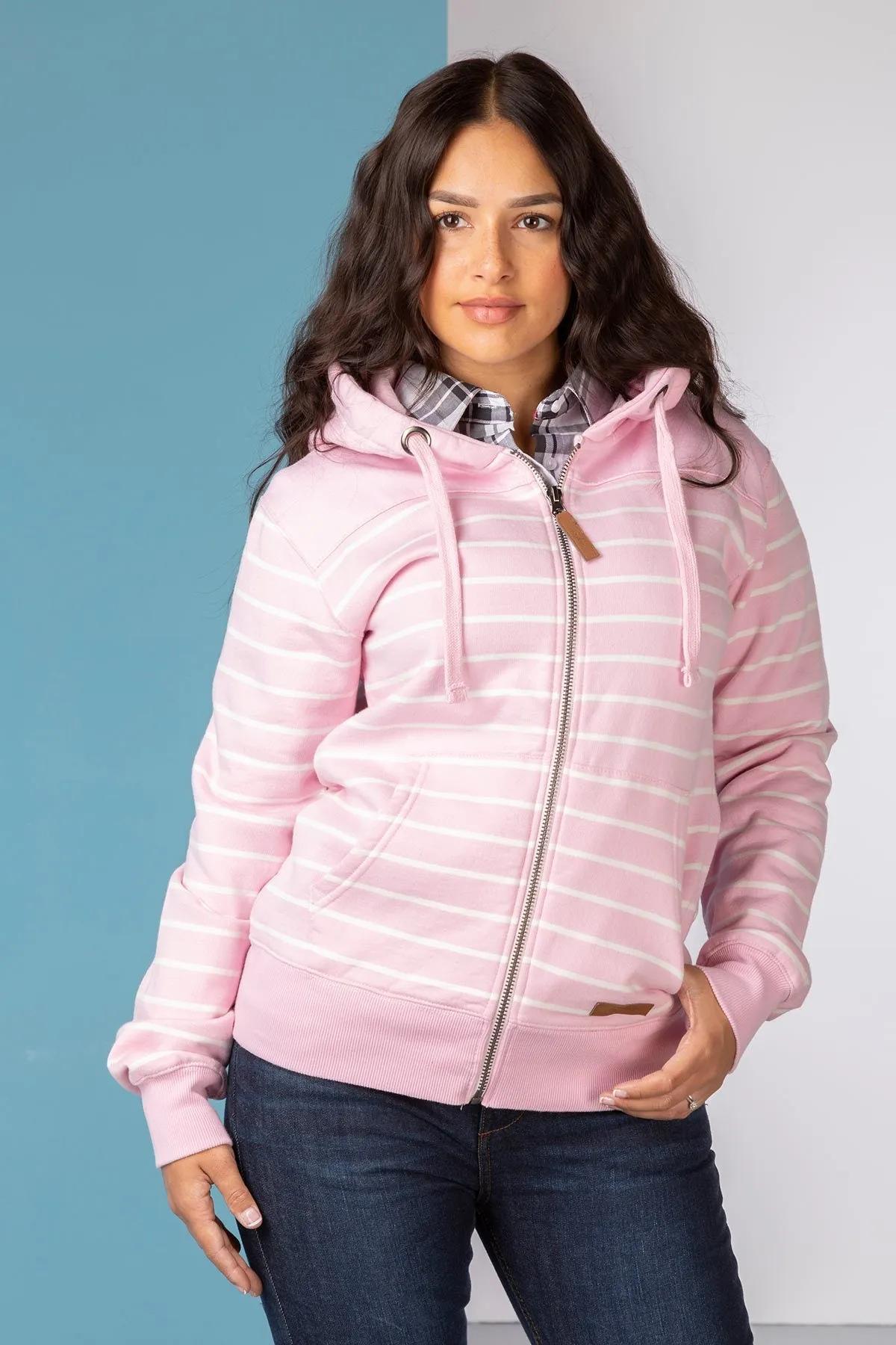 Ladies Lucy Striped Full Zip Hoody