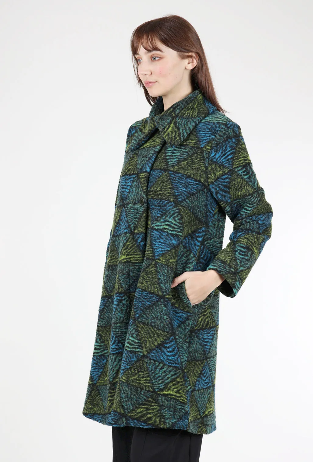 Limited Edition Print Coat, Blue