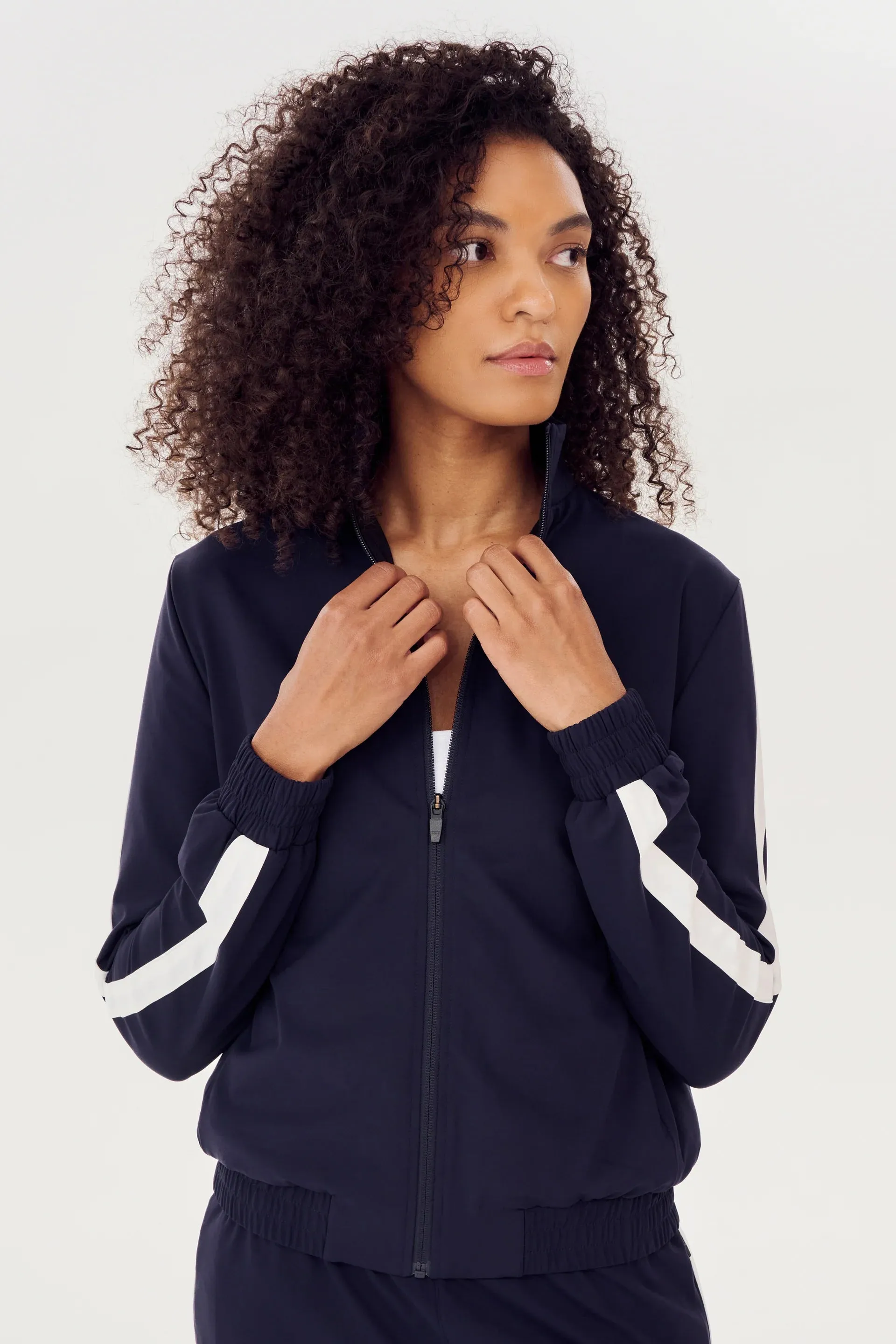 Max Rigor Track Jacket: Indigo/White