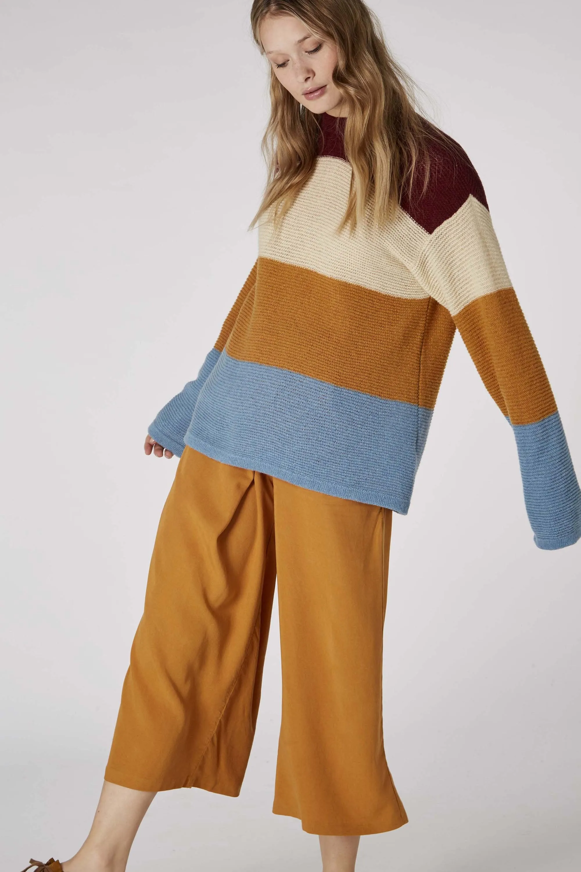 may long sleeves knitwear stripes