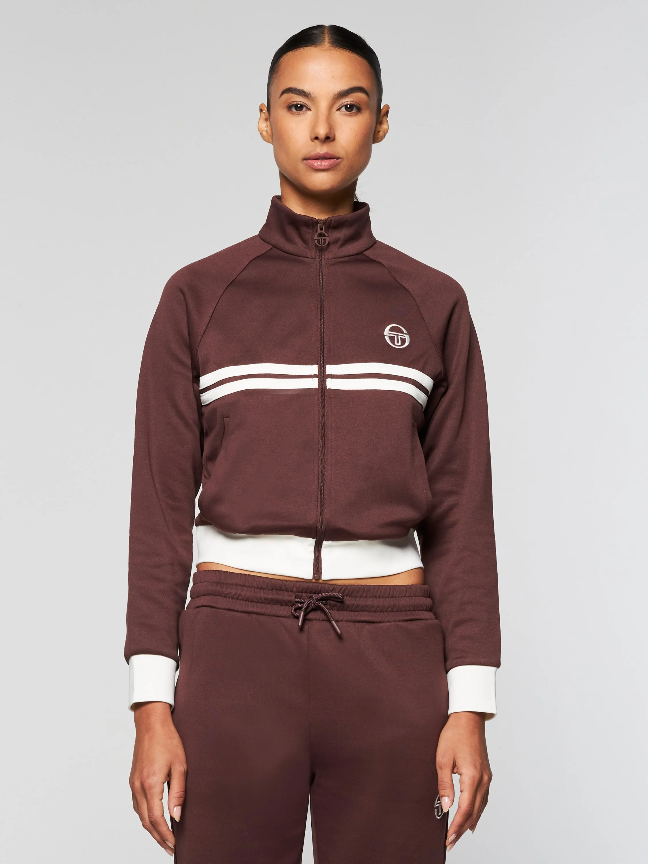 Miss Dallas Track Jacket- Deep Mahogany