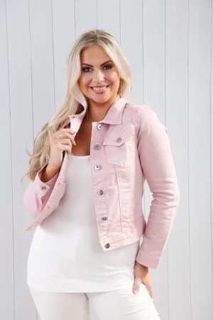 Pink Denim Stretch Jacket