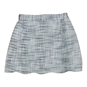 Seabrook Island Scalloped Skirt- Nantucket Navy Tweed